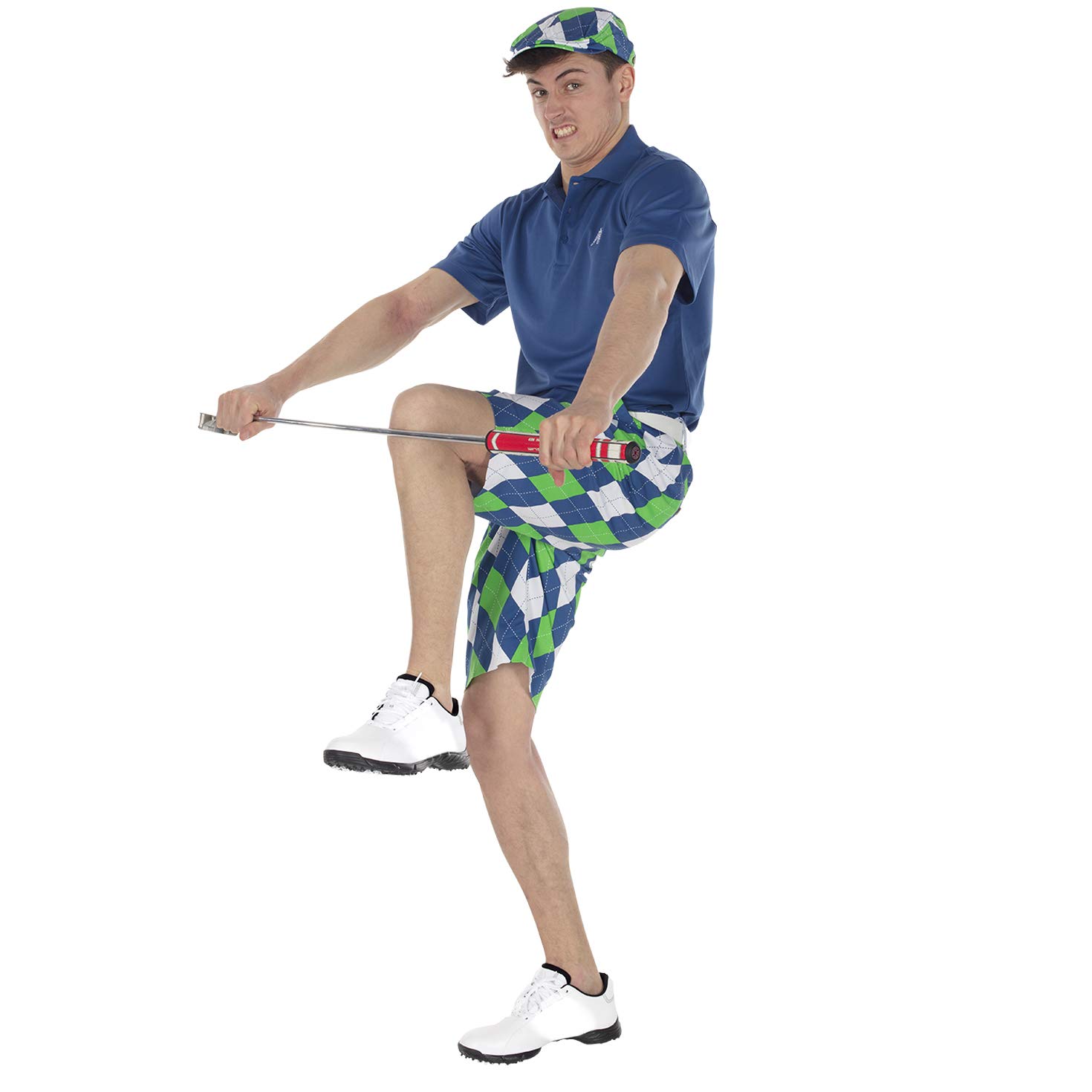 Royal & Awesome Men's Golf Pants - Blues on The Greens Flat Front Style | Comfortable & Stylish for Golf, Casual Wear & Outdoor Activities