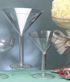 Clear 9-Inch Plastic Martini Vase Disposable Cups - Elegant Party Drinkware for Weddings, Cocktail Parties & Home Decor