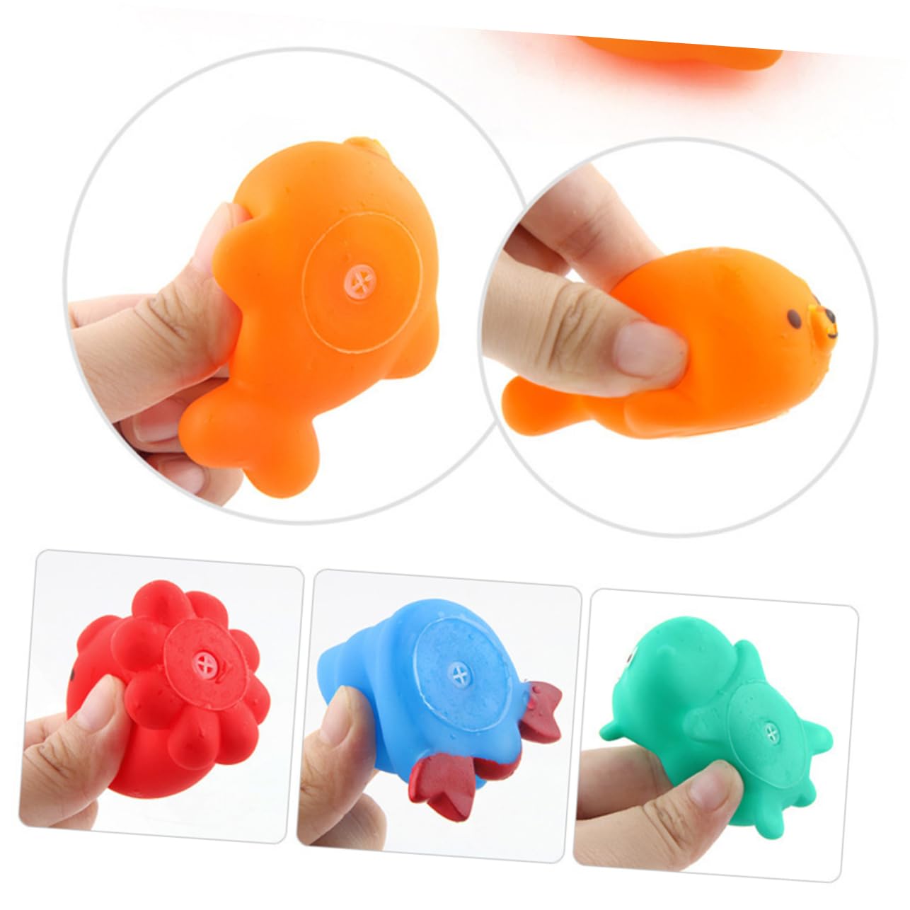 HEMOTON 12-Piece Sea Animal Bath Toys Set - Colorful Kitten & Marine Creature Bathtub Toys for Kids, Fun Bath Time & Pool Play (Durable, Non-Toxic) - Perfect for Toddler Bath Time, Sensory Play & Ocean-Themed Parties