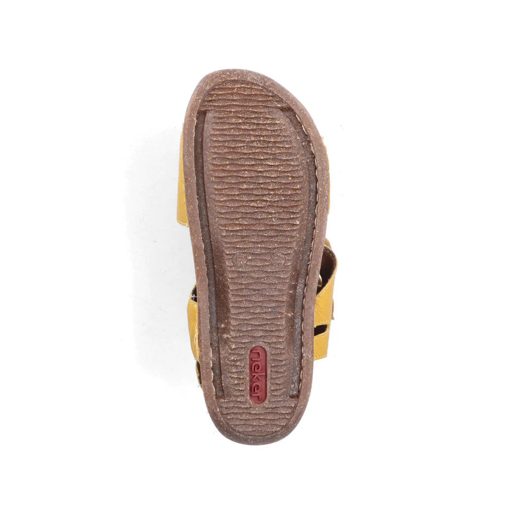 Rieker Women's Comfortable Slip-On Loafers 61402 in Yellow - Perfect for Casual Wear, Office & Travel