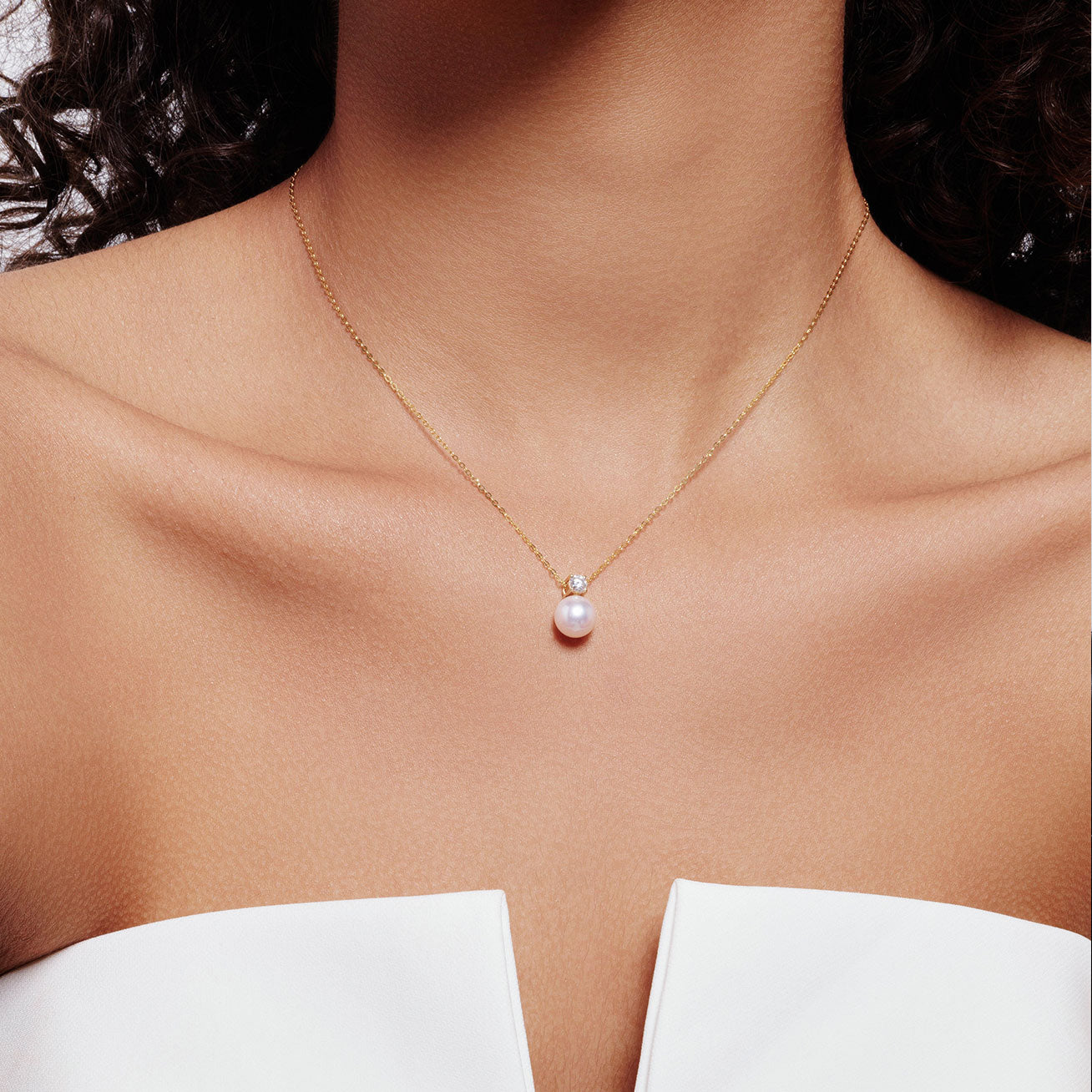 18K Solid Gold Hanadama Akoya Pearl Necklace - AAA Quality Japanese Pearls, Elegant Jewelry Gift for Women (KN00297) | Perfect for Weddings, Anniversaries & Special Occasions
