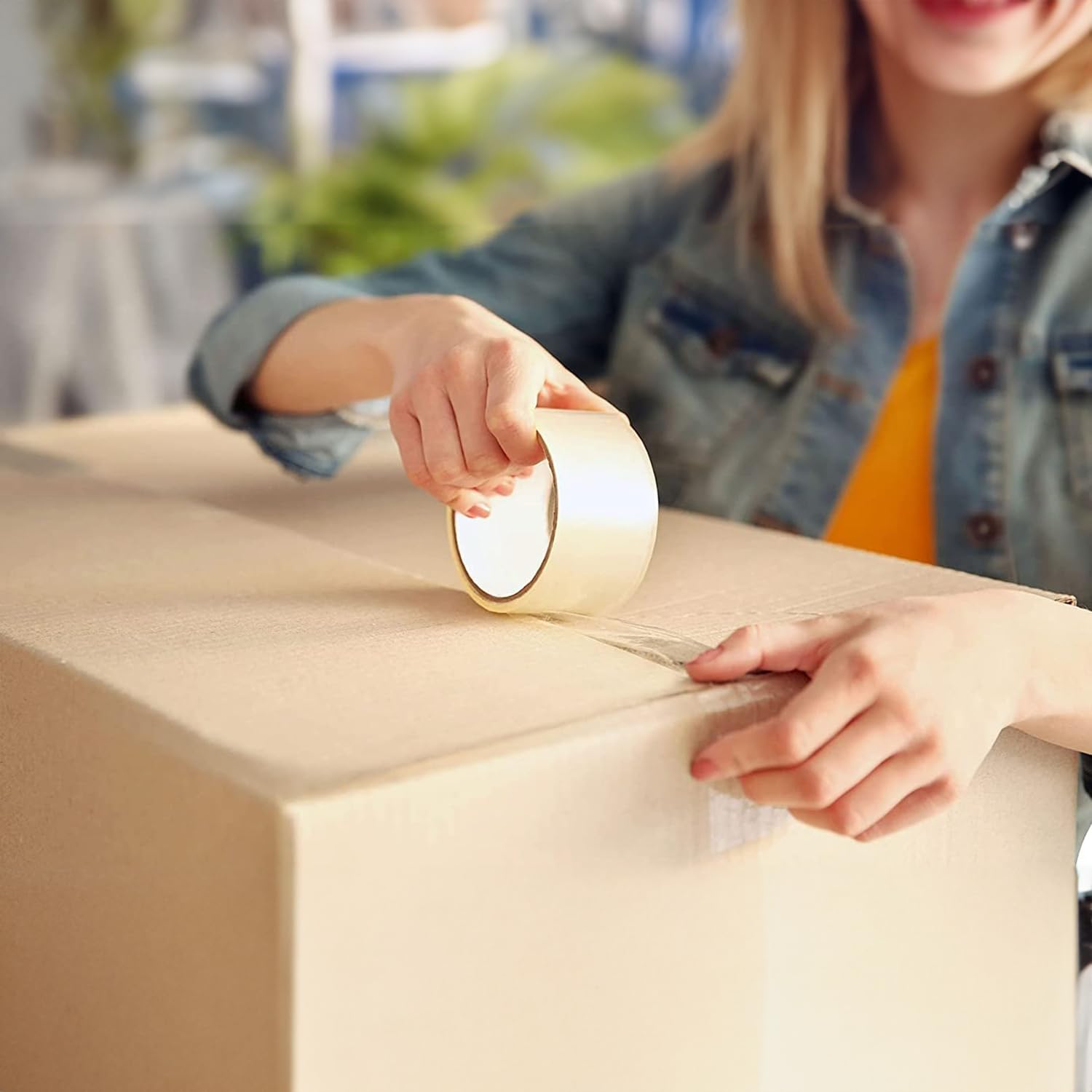 36 Pack 1.6 Mil Clear Hotmelt Adhesive Sealing Tape - 2