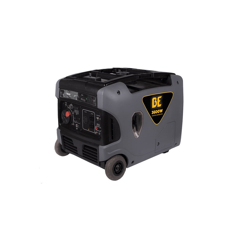 BE3600IE 3600 Watt Quiet Inverter Generator with Electric Start - Perfect for Camping, RV Trips & Home Backup Power
