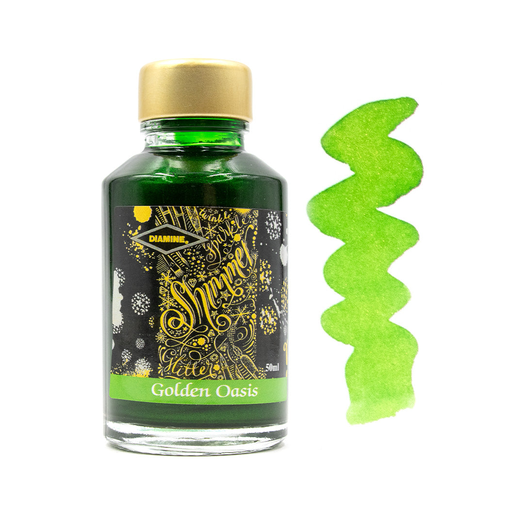 Diamine Shimmering Ink 50ml - Metallic Calligraphy & Fountain Pen Ink for Artistic Writing, Journaling, and Creative Projects