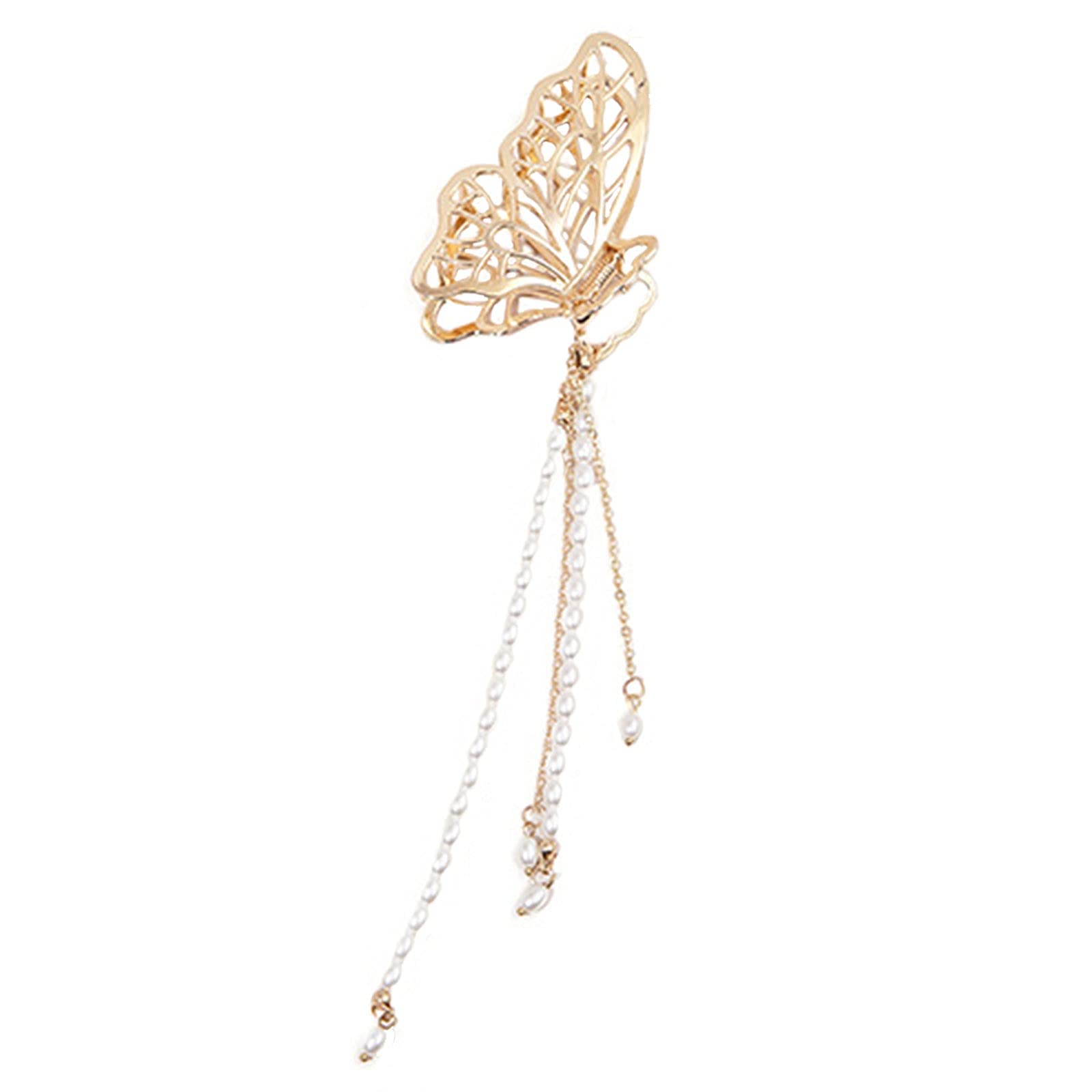 Elegant Pearl Hair Clips with Tassel Pendant - Vintage Hairpins for Women, Perfect for Weddings, Parties, and Everyday Styling