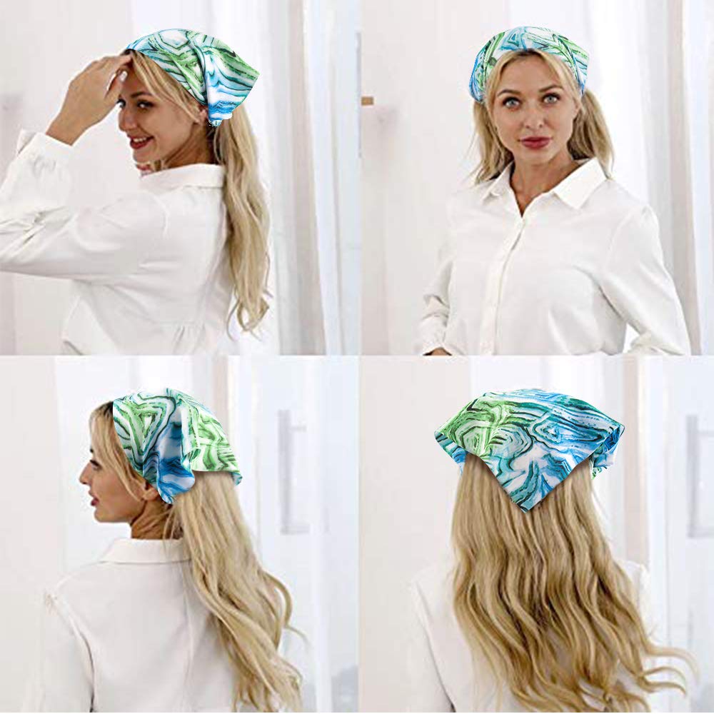 TOBATOBA Women's Bandana Headbands - 5 Pack Tie Dye Hair Bandanas for Women - Soft Stretchy Head Wraps for Yoga, Running, Workouts & Outdoor Activities