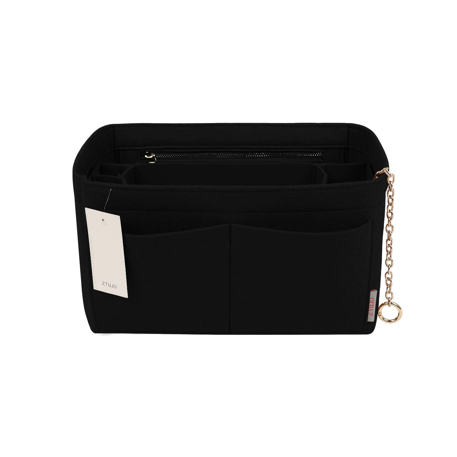 Premium Felt Purse Organizer Insert with Zipper & Sewn Bottom - Perfect Fit for Louis Vuitton Speedy, Neverfull, Graceful Bags (6 Size Options) - Keep Your Handbag Neat & Organized for Work, Travel & Daily Use