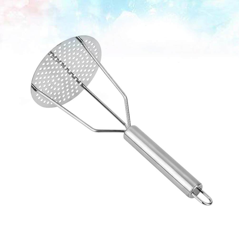 2-Pack Hemoton Potato Masher & Garlic Slicer - Stainless Steel Kitchen Utensil for Mashed Potatoes, Baby Food, and Vegetable Prep | Perfect for Home Cooking, Meal Prep, and Professional Kitchens