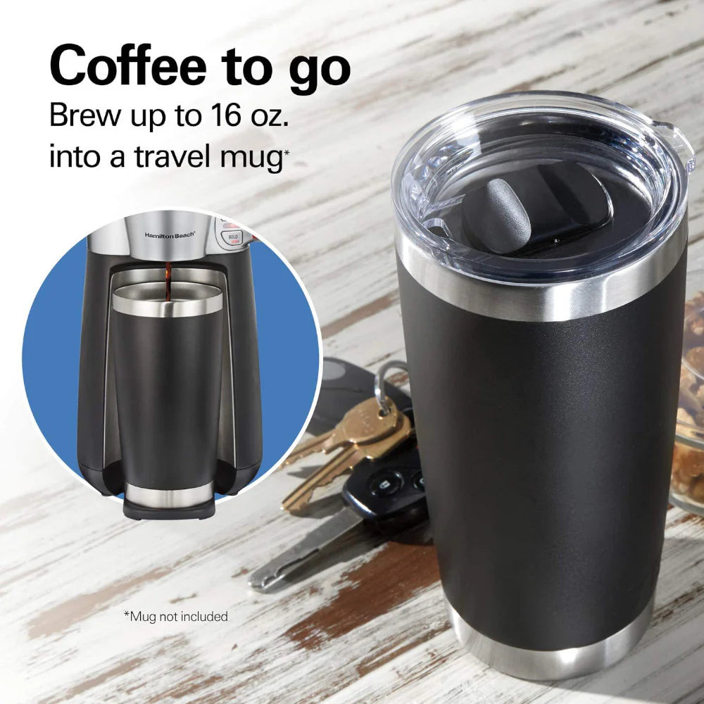 Hamilton Beach 42501C Rapid Hot & Cold Coffee Maker - Fast Brewing for Iced & Hot Coffee - Perfect for Home, Office & Entertaining
