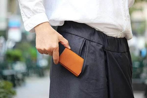 Premium Genuine Leather Tri-Fold Wallet for Men - Handcrafted in Japan - Slim RFID Blocking Design for Everyday Use & Travel