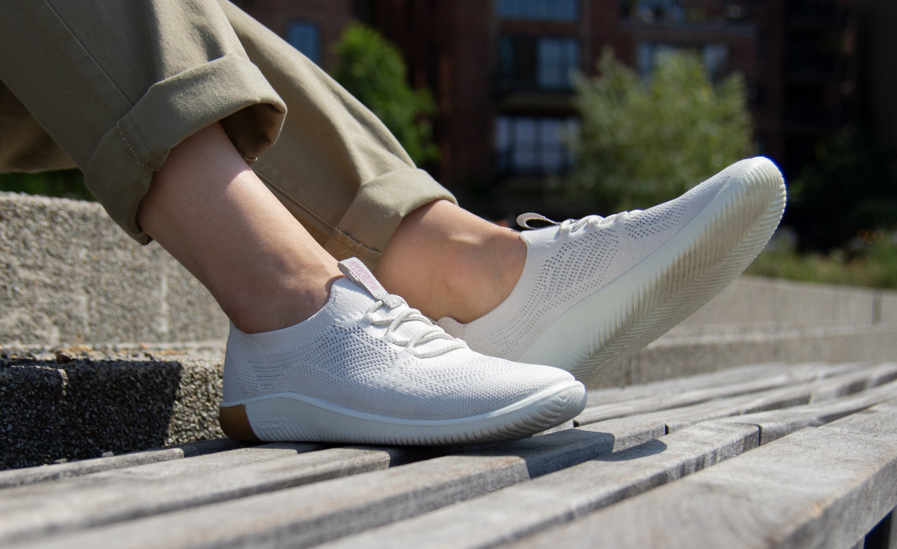 Women's KNX Knit Sneakers - Star White & Moonlite Mauve | Comfortable Casual Shoes for Walking, Running & Everyday Wear
