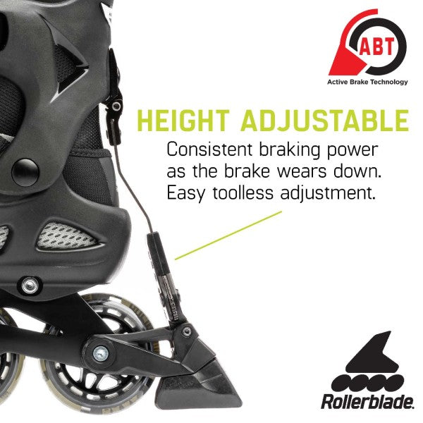 Rollerblade Macroblade 80 ABT Inline Skates for Adults - Comfortable Fitness & Recreational Roller Skates with ABT Brake - Perfect for Outdoor Exercise, Park Trails & Urban Skating