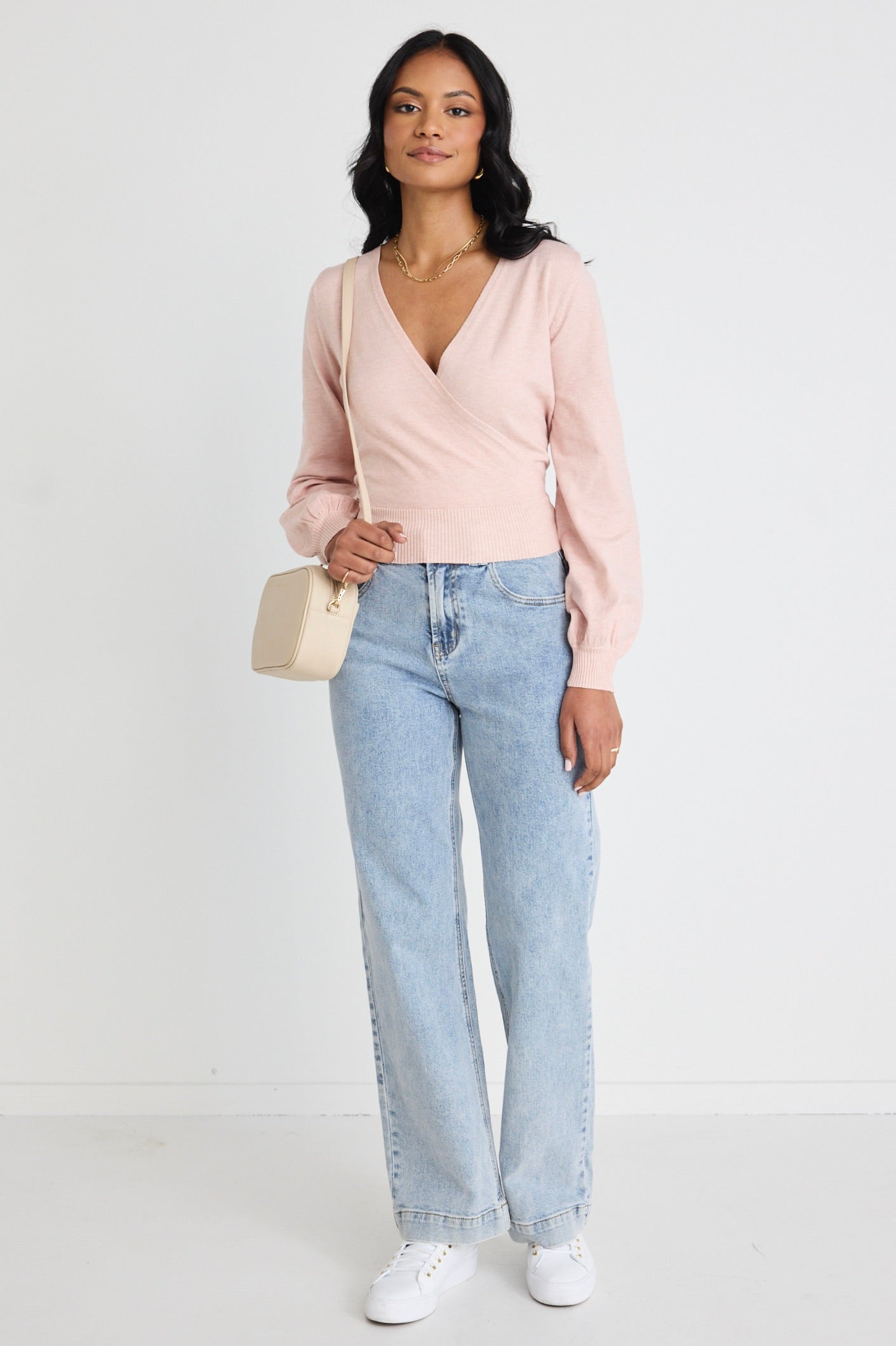 Cross My Heart Blush Ballerina Fine Knit Wrap Cardigan - Soft Women's Sweater for Office, Date Night & Casual Outfits