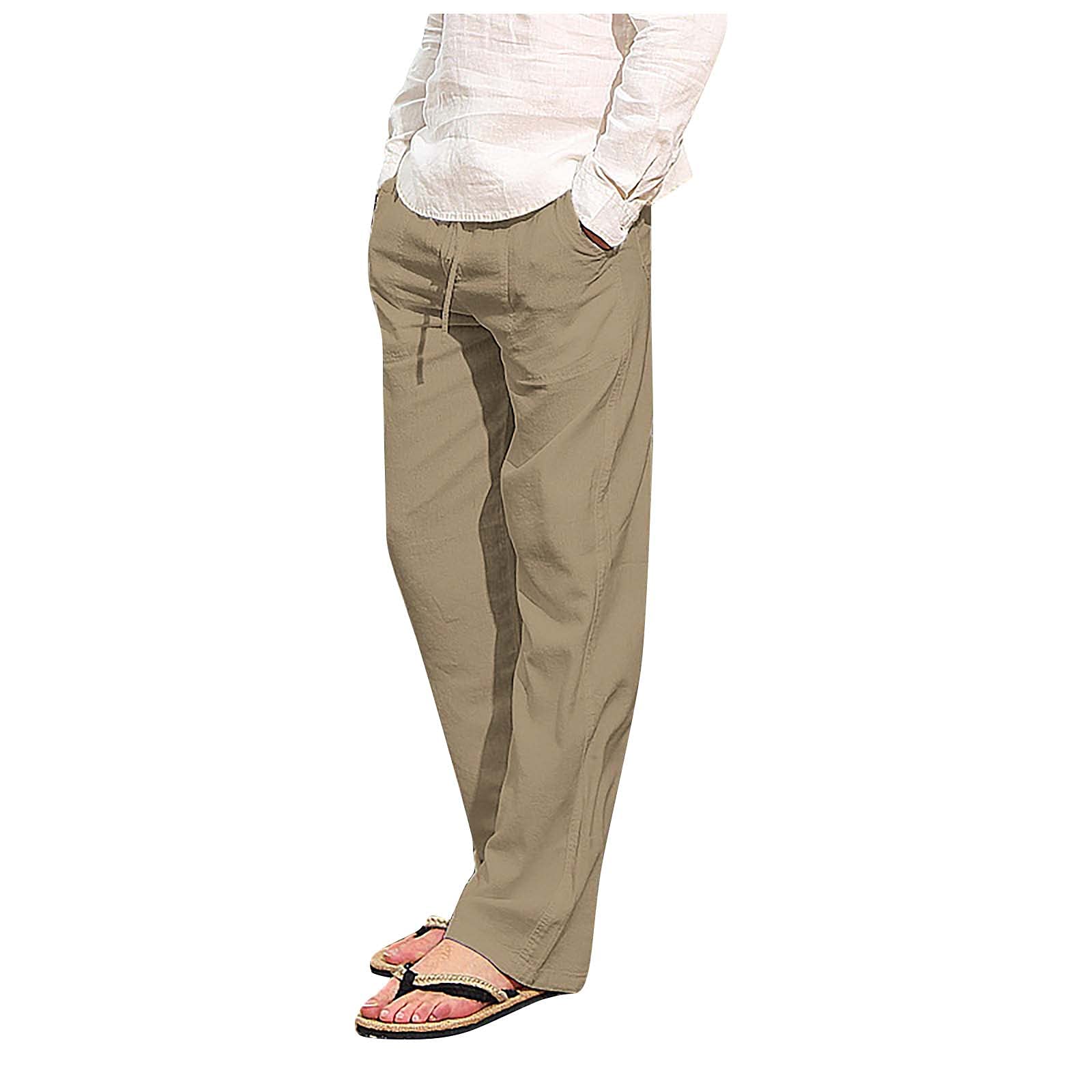 Men's Solid Outdoor Hiking Drawstring Cargo Pants - Comfortable Work Casual Pants for Men | Perfect for Hiking, Camping & Outdoor Activities