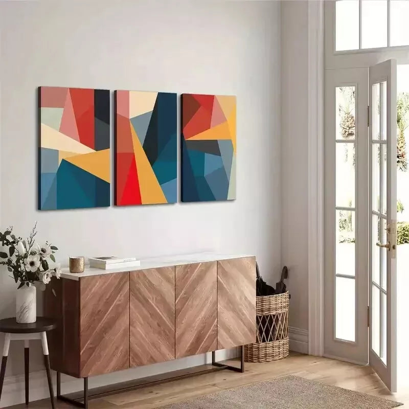 3-Piece Modern Abstract Wall Art Set - Framed Canvas 50x70cm - High Quality Print - 100% Australian Made - Ready to Hang - Perfect for Living Room, Bedroom & Office Decor
