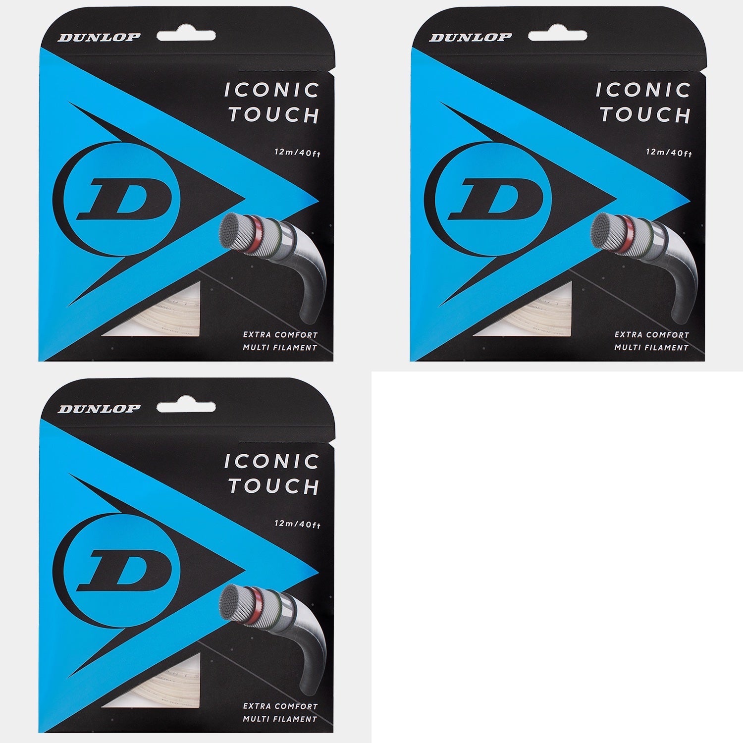 Dunlop Iconic Touch Tennis String | High-Performance Synthetic Gut for Power & Control | Perfect for Competitive Play & Recreational Tennis