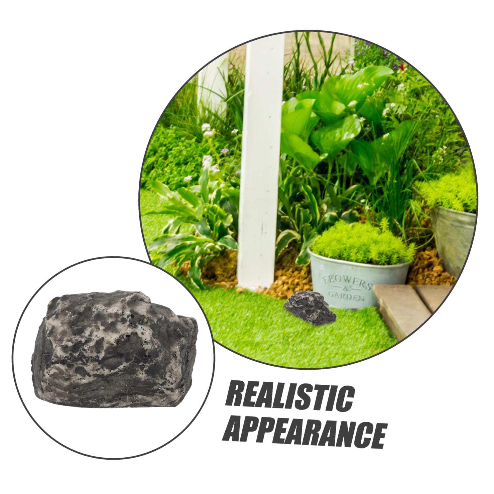 NUOBESTY Fake Rock Key Hider - Waterproof Outdoor Key Storage Box with Hidden Compartment - Perfect for Spare Keys, Garden, Yard, and Home Security