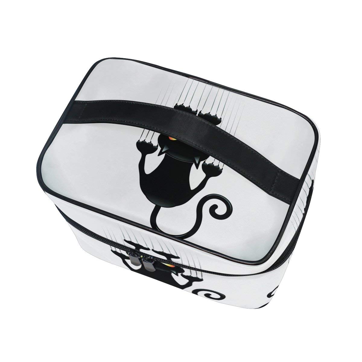 Cat Paw Print Makeup Bag - Waterproof Travel Cosmetic Organizer for Women, Large Capacity Train Case Toiletry Pouch (Perfect for Travel, Gym, Daily Use & Gift Giving)