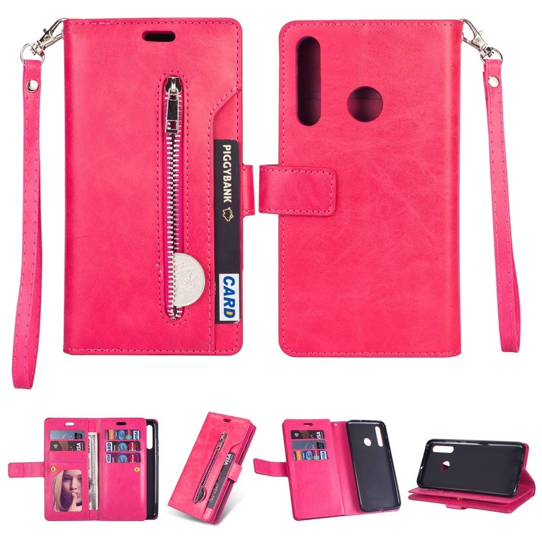 Premium Leather Wallet Case for Huawei P Smart (2019)/P Smart Plus/Enjoy 9s - Multi-Function Flip Cover with Card Slots, Kickstand & Lanyard | Perfect for Business, Travel & Daily Use