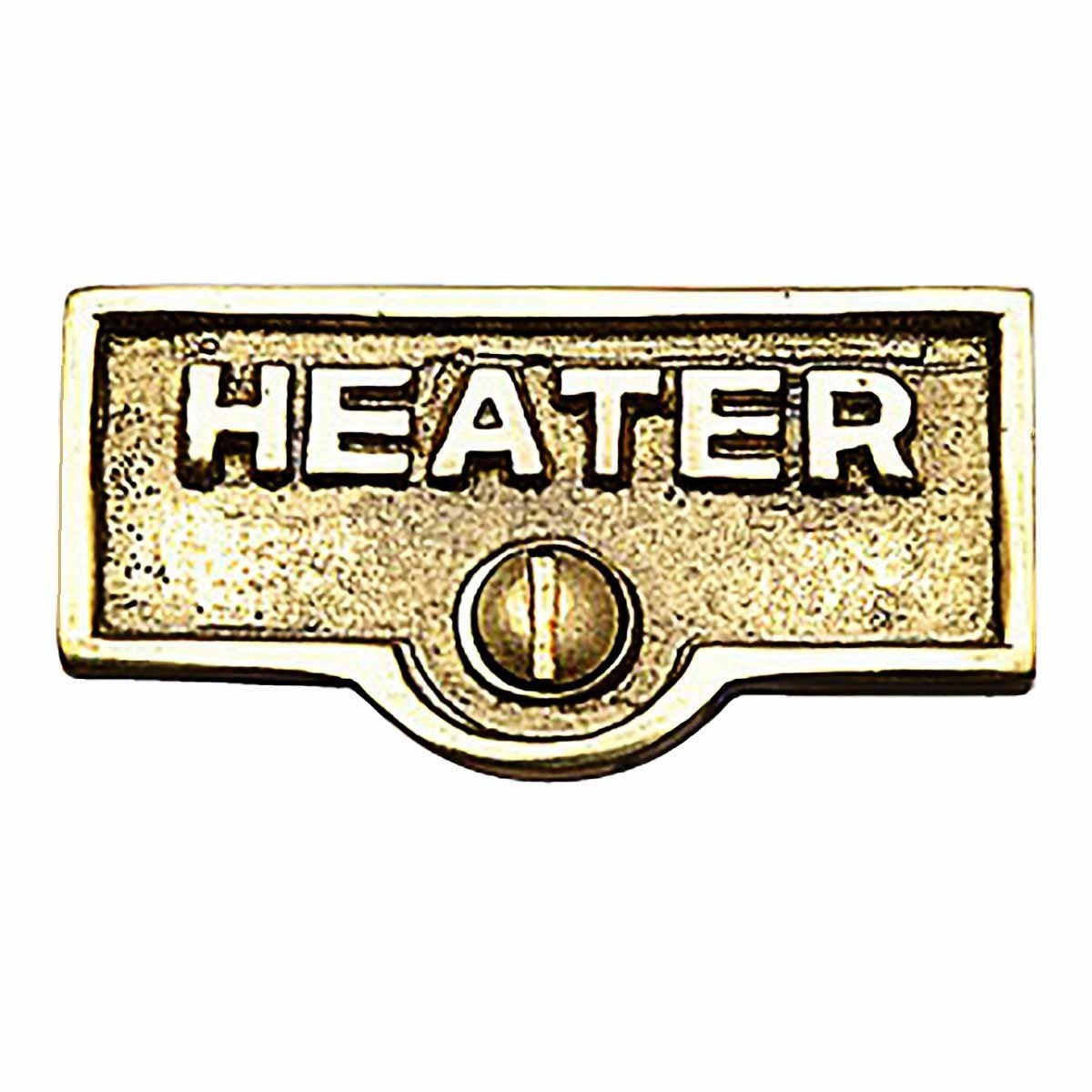 Heater Switch Plate Tags - Lacquered Brass Name Signs & Labels for Home Renovation | Perfect for Electrical Panel Identification & Vintage Decor