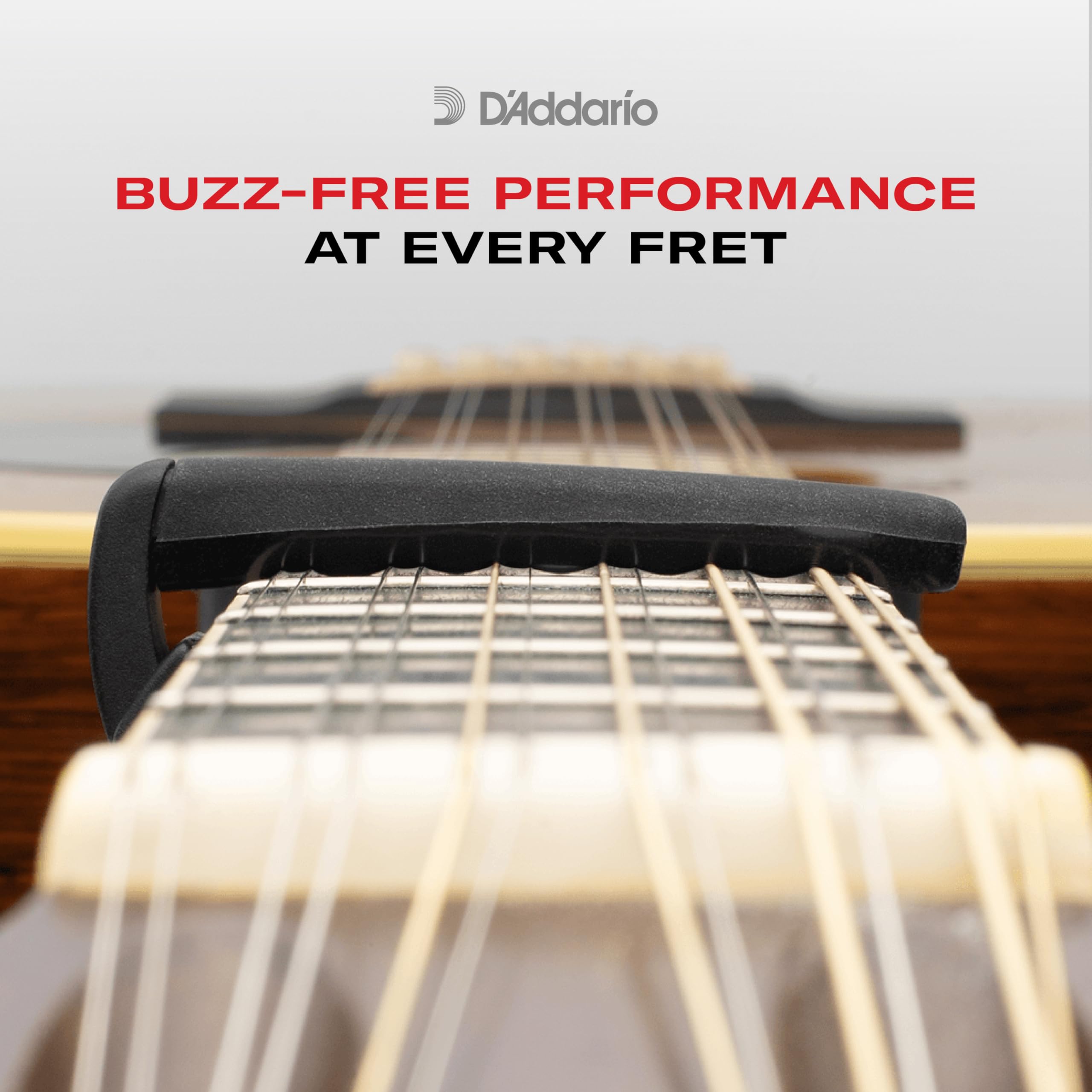 D’Addario NS Lite Classical Guitar Capo - Ultralight Capo for 6-String Acoustic Nylon Guitars - Micrometer Tension Adjustment - Black - Perfect for Classical Guitar Performances & Practice Sessions