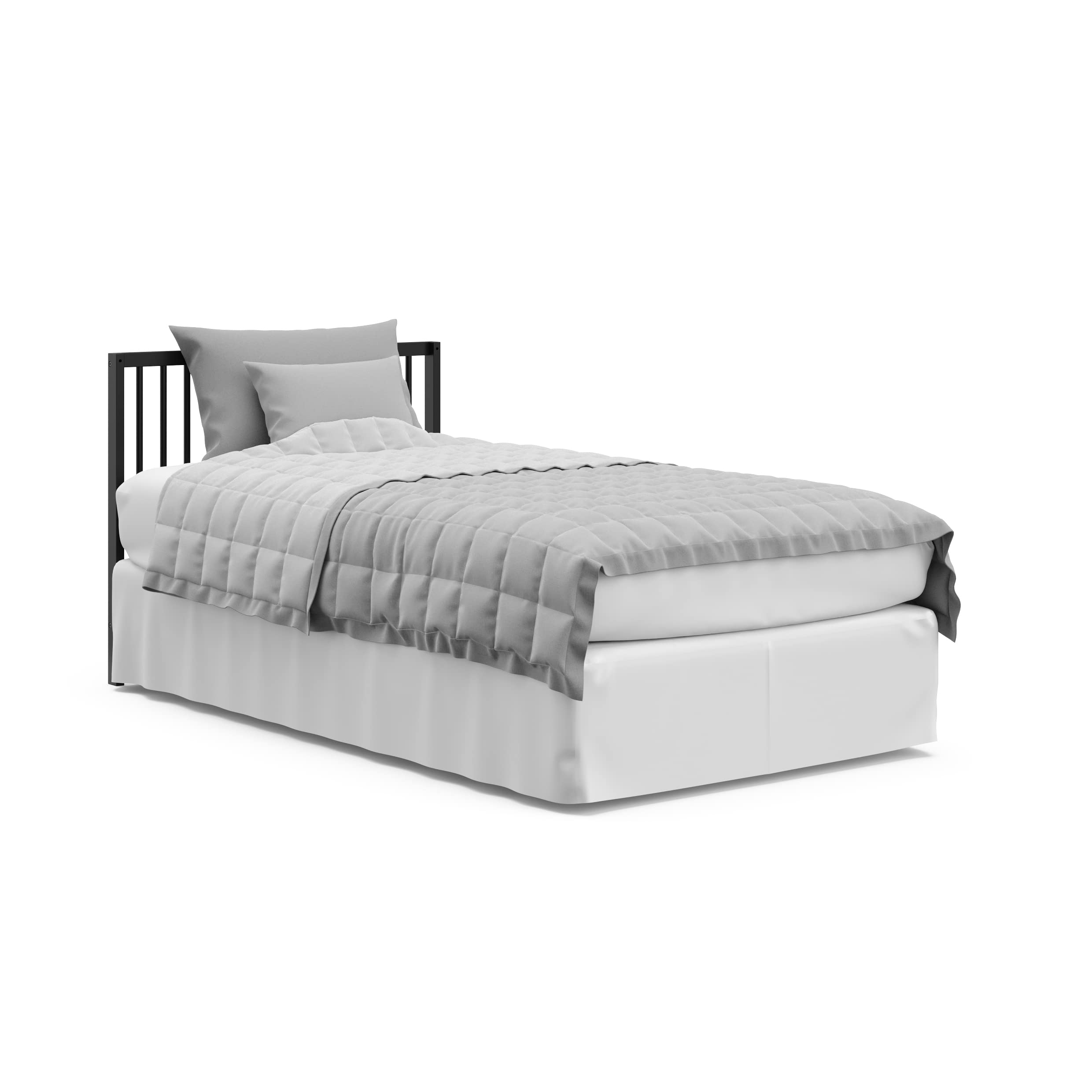 Graco Teddi 4-in-1 Convertible Mini Crib with Waterproof Mattress - GREENGUARD Gold Certified, Compact Nursery Bed for Small Spaces, Easy 30-Min Assembly (Black) | Perfect for Apartments, Daycares & Travel | Includes 2.75-Inch Mattress