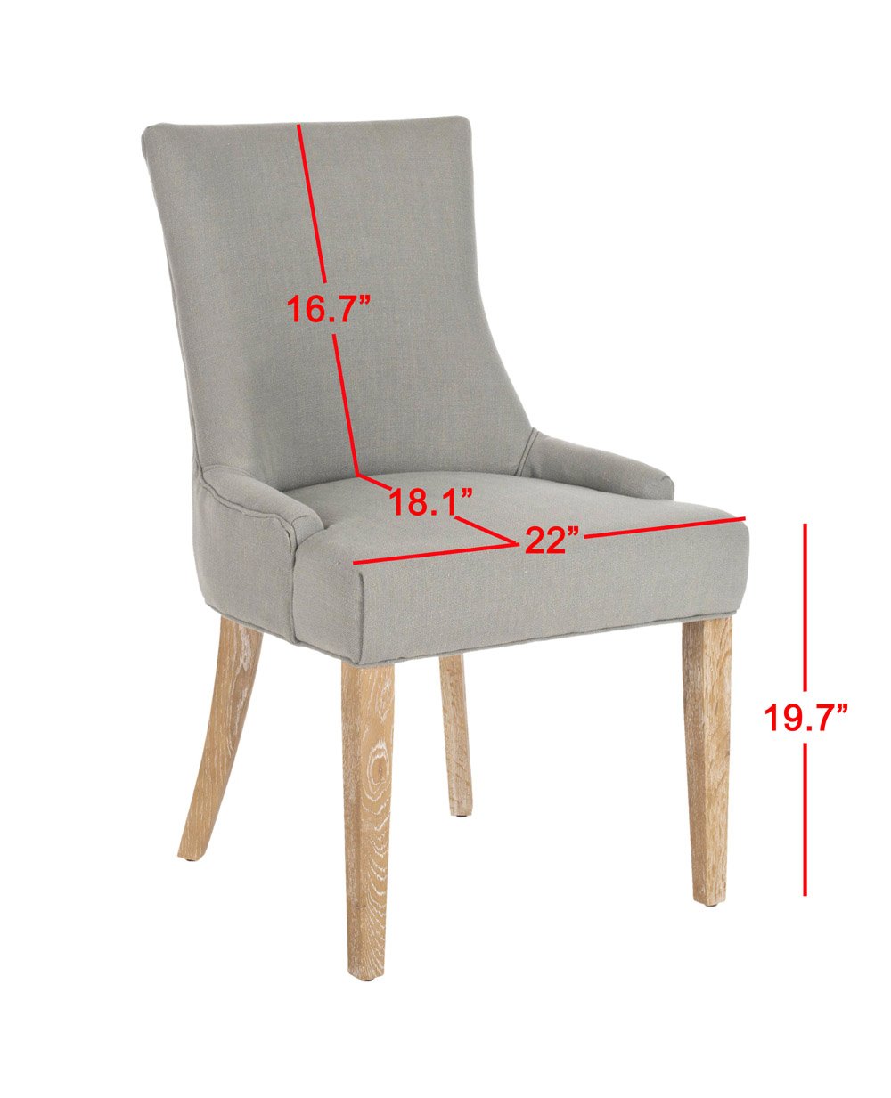 Safavieh Mercer Collection Lester Dining Chairs - Dark Granite Finish - Set of 2 - Modern Kitchen & Dining Room Furniture for Home Decor