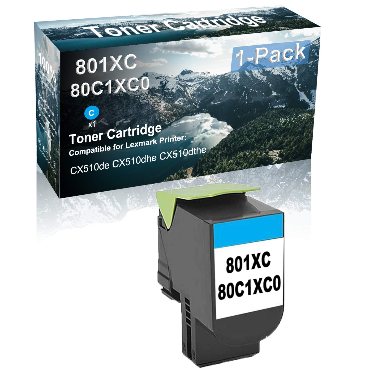 High Capacity Cyan Printer Toner Cartridge Replacement for HP 801XC 80C1XC0 - Compatible with HP CX510de, CX510dhe, CX510dhe Printers | Ideal for Office, Home & Small Business Printing Needs