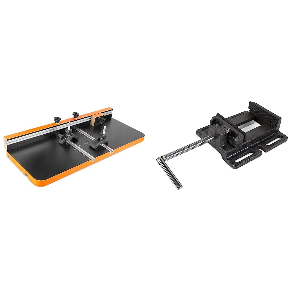 WEN Drill Press Table and Vise Set - Heavy Duty Workbench Clamping System for Woodworking & Metalworking | Perfect for DIY Projects, Home Workshops & Professional Use