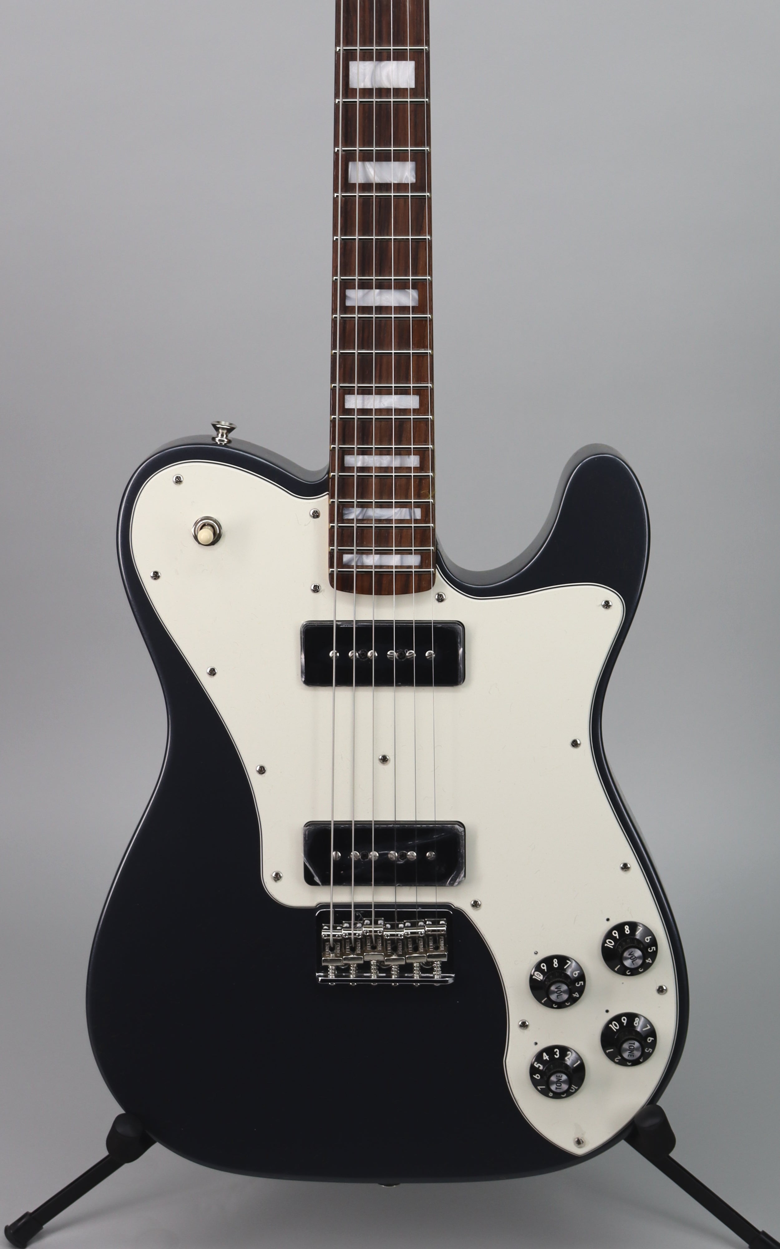 Fender Chris Shiflett Cleaver Telecaster Deluxe Electric Guitar - Charcoal Frost Metallic Finish | Perfect for Rock, Blues & Stage Performances