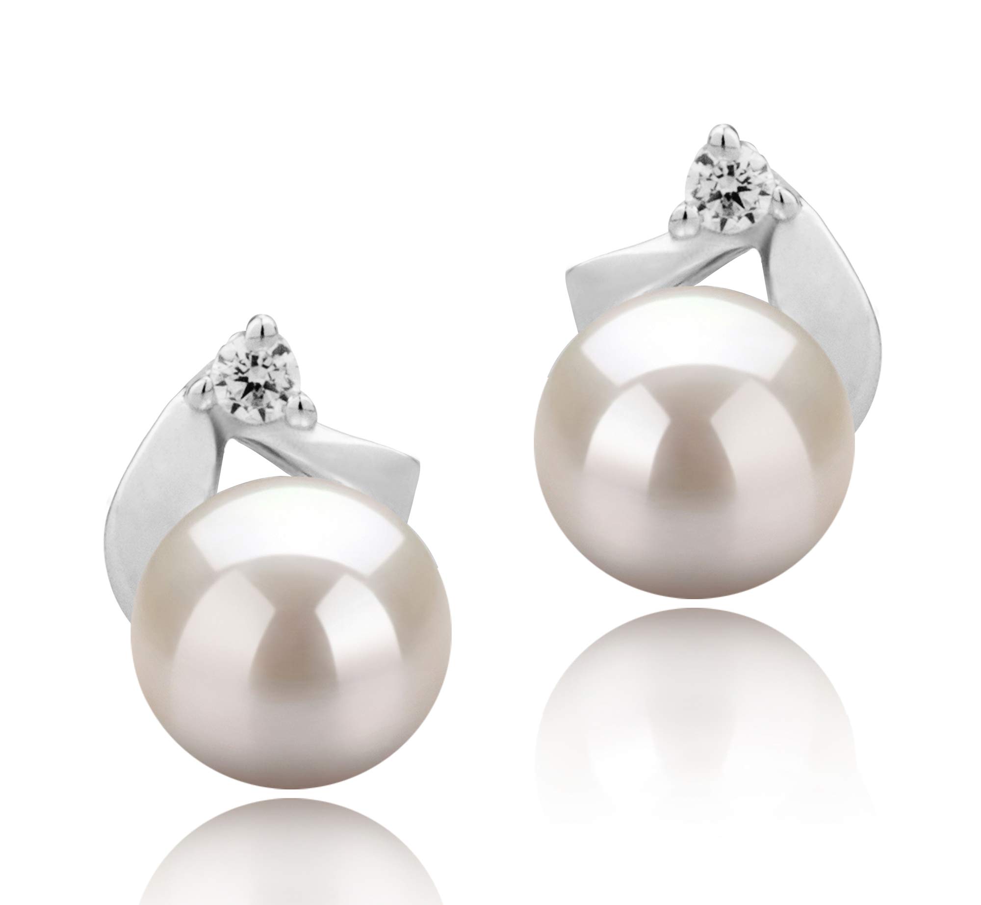 Tanita 5-6mm AAAA Grade Freshwater Cultured Pearl Earrings for Women - 925 Sterling Silver Stud Earrings - Perfect for Weddings, Parties & Everyday Elegance