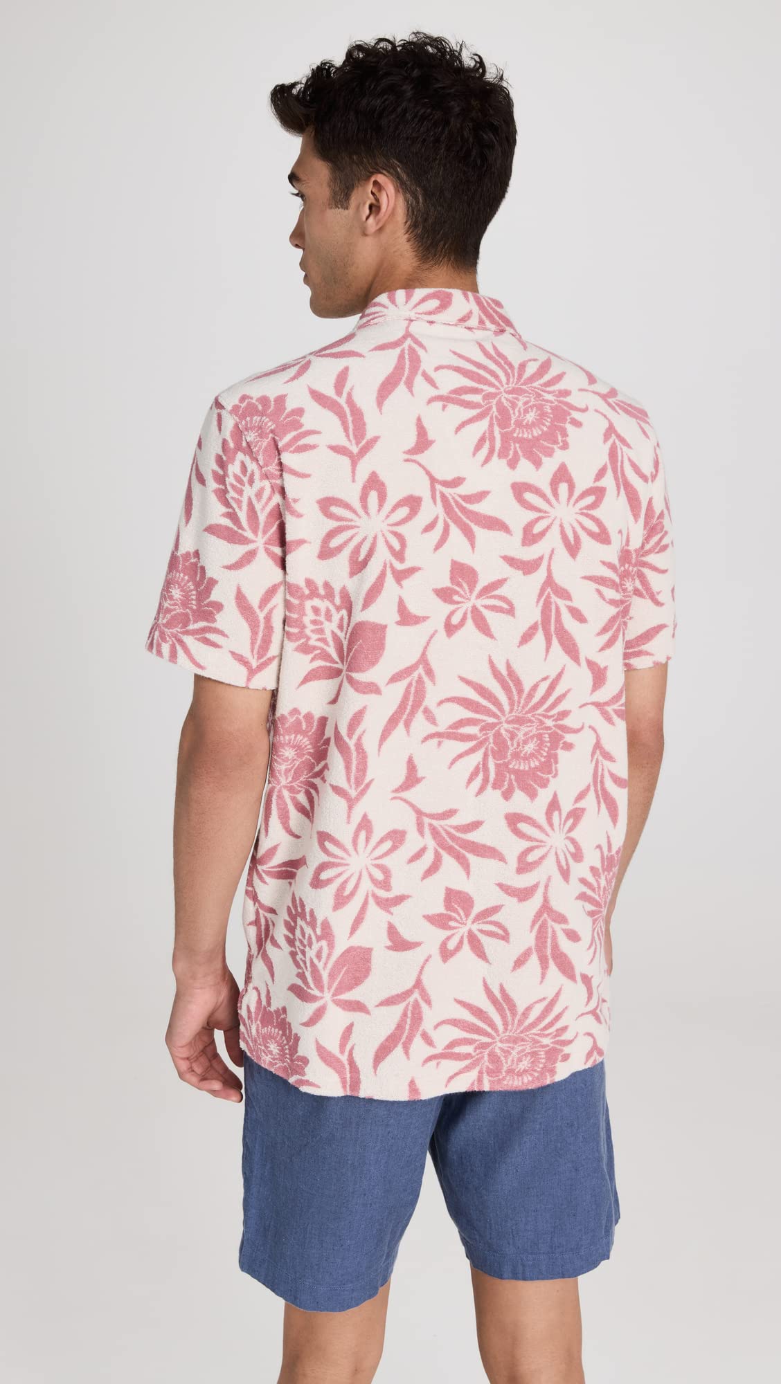 Faherty Men's Cabana Terry Shirt - Lightweight Breathable Beachwear for Summer Vacation & Poolside Relaxation