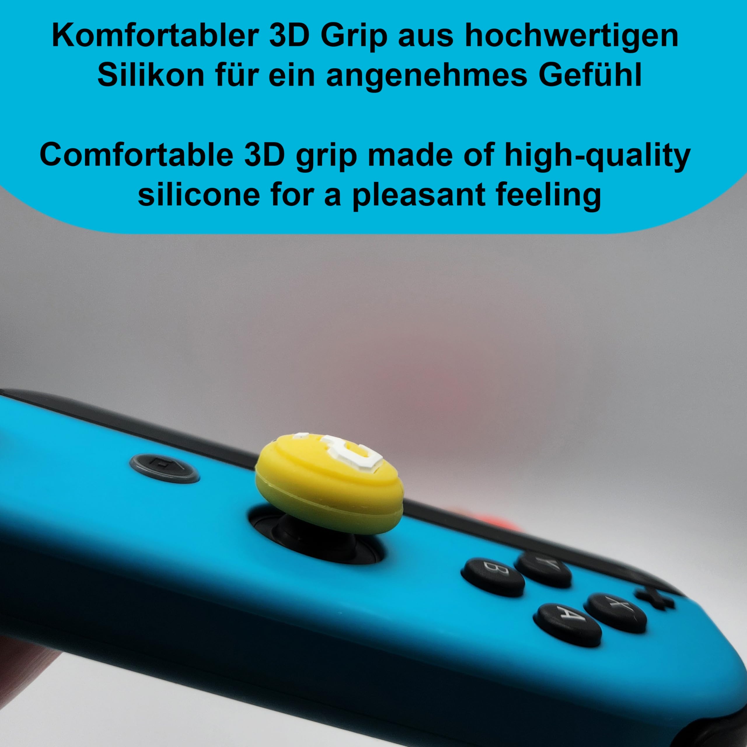 MatoSan 8X Joystick Thumb Grips Caps for Nintendo Switch Joy-Con & Lite & OLED - Protective Silicone Thumbstick Covers for Better Grip & Comfort | Gaming Accessories for Enhanced Control & Durability
