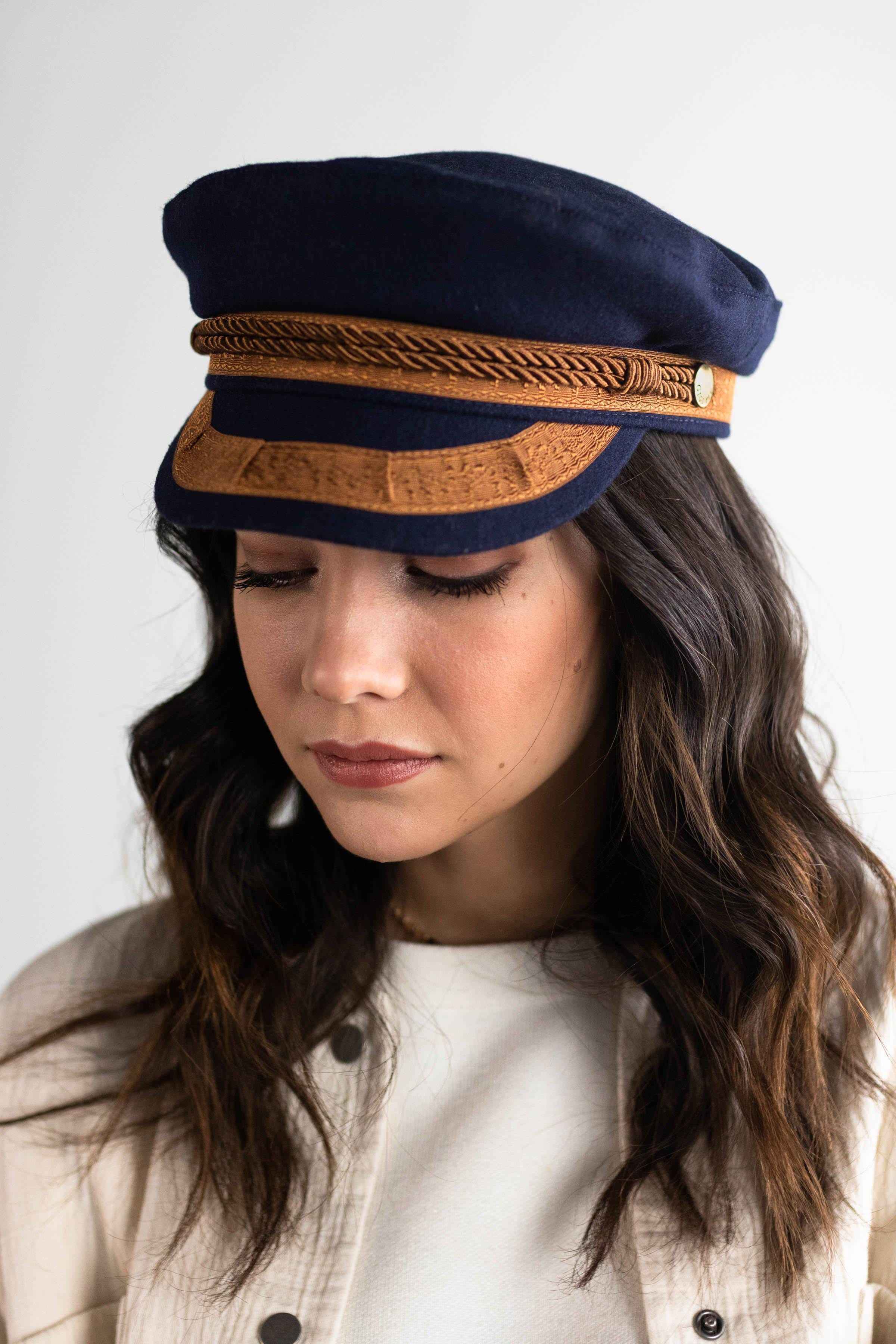 Vintage Lieutenant Military Cap - Authentic Army Officer Hat for Men & Women - Perfect for Cosplay, Halloween, and Military Enthusiasts