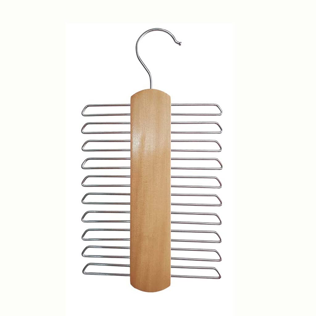 Multifunctional Wooden Scarf Belt Tie Hanger Organizer - Space Saving Closet Storage Rack for Shawls, Pants, Ties & Accessories | Perfect for Wardrobe, Closet & Bedroom Organization