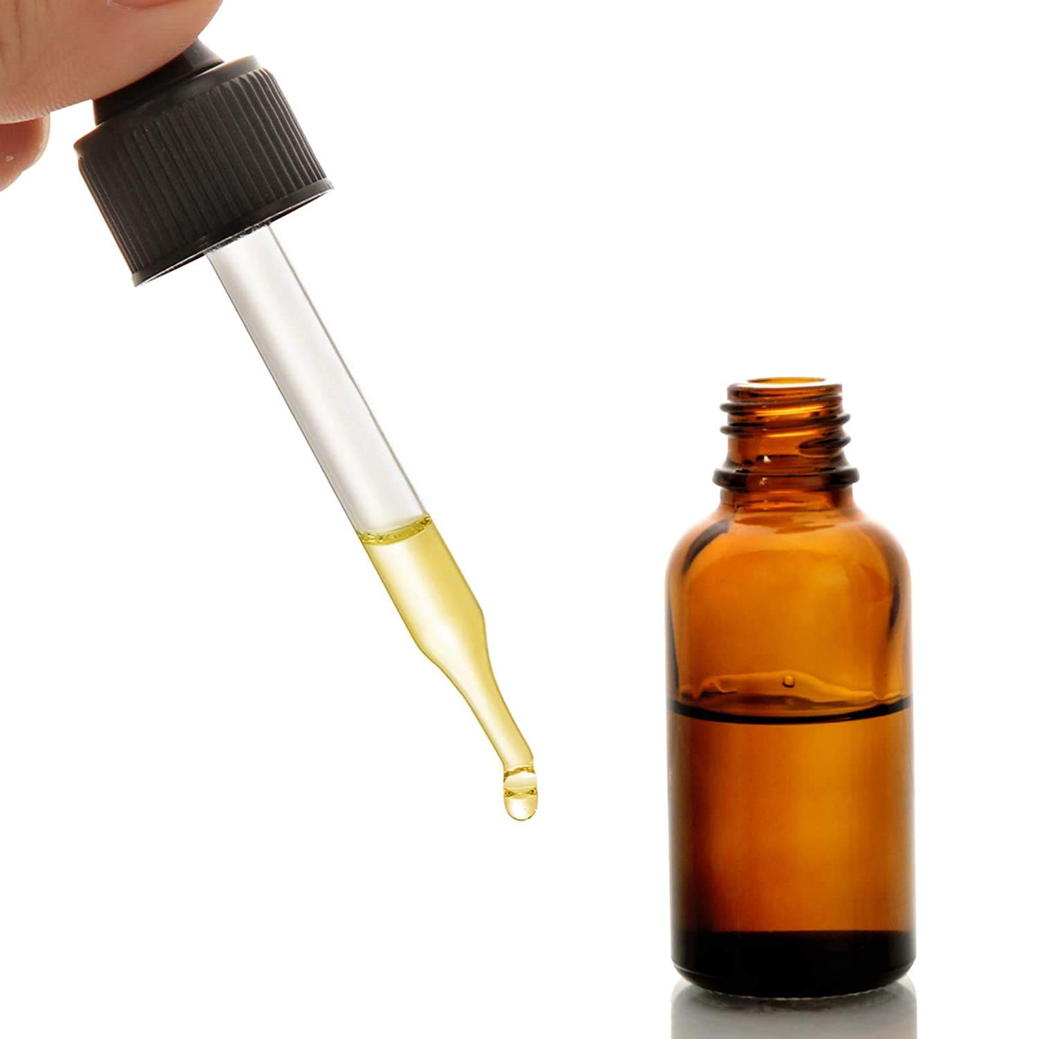 Amber Glass Bottle with Dropper & Pipette - 100ml (1 Pack) - Essential Oil Storage, DIY Skincare, Herbal Tinctures - Perfect for Aromatherapy & Natural Remedies