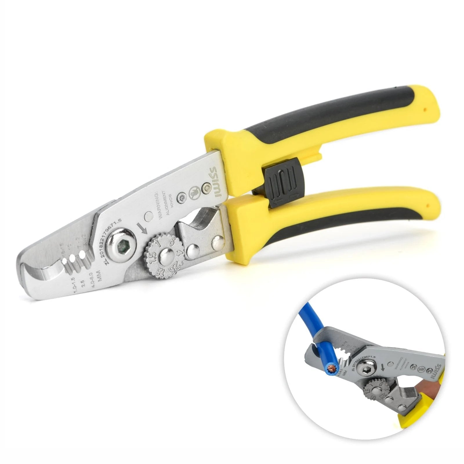 IWS 085 One-Handed Multi-Tool - AWG18 3-in-1 Wire Stripper & Cutter for 1-6mm² Wires | Perfect for Electricians, DIY Projects & Home Repairs