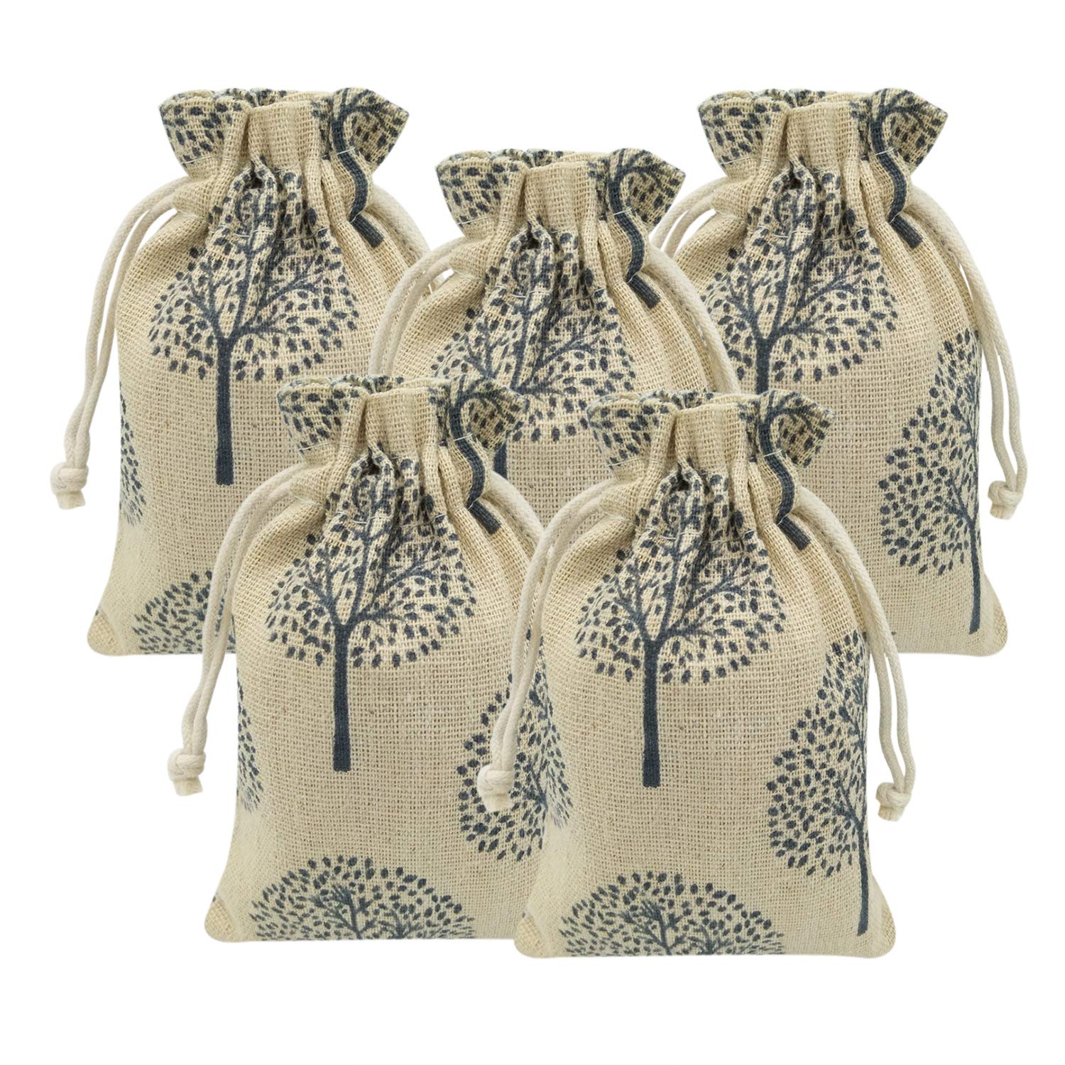 20 Pcs Natural Burlap Drawstring Bags 3.9