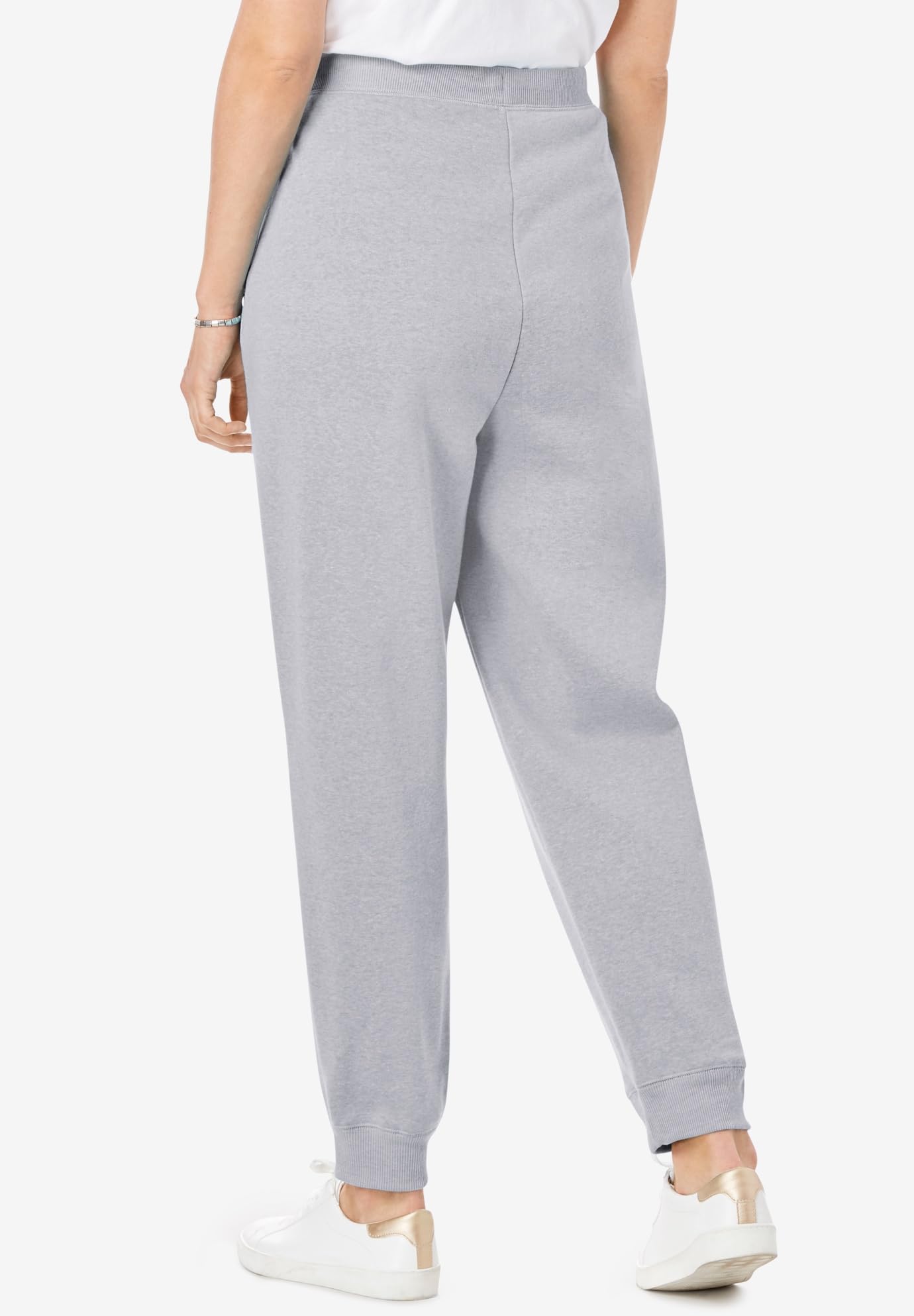 Woman's Plus Size Fleece Jogger Sweatpants - Soft Comfortable Lounge Pants for Casual Wear, Yoga & Home Relaxation