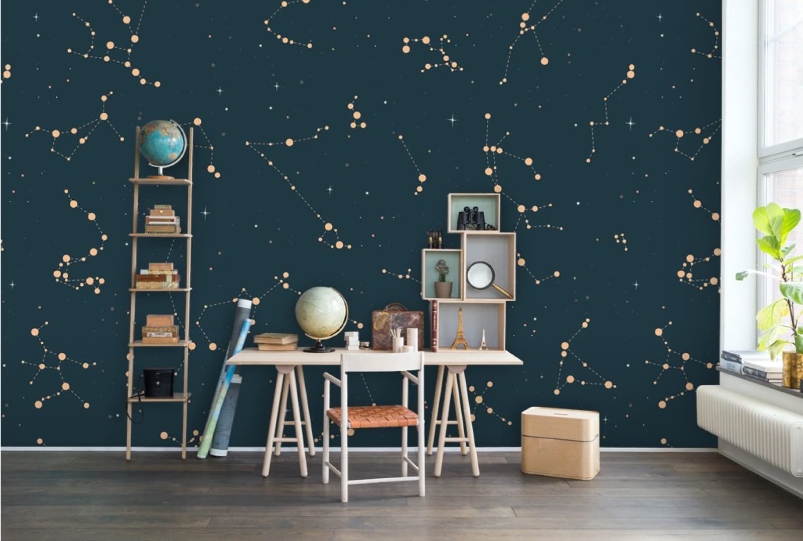 3D Galaxy Planets Wall Sticker for Kids Room - Outer Space Nursery Decor, Kindergarten Wall Art, Cartoon Wallpaper Mural (400x280cm) - Perfect for Bedroom, Playroom & Classroom Space Theme Decorations
