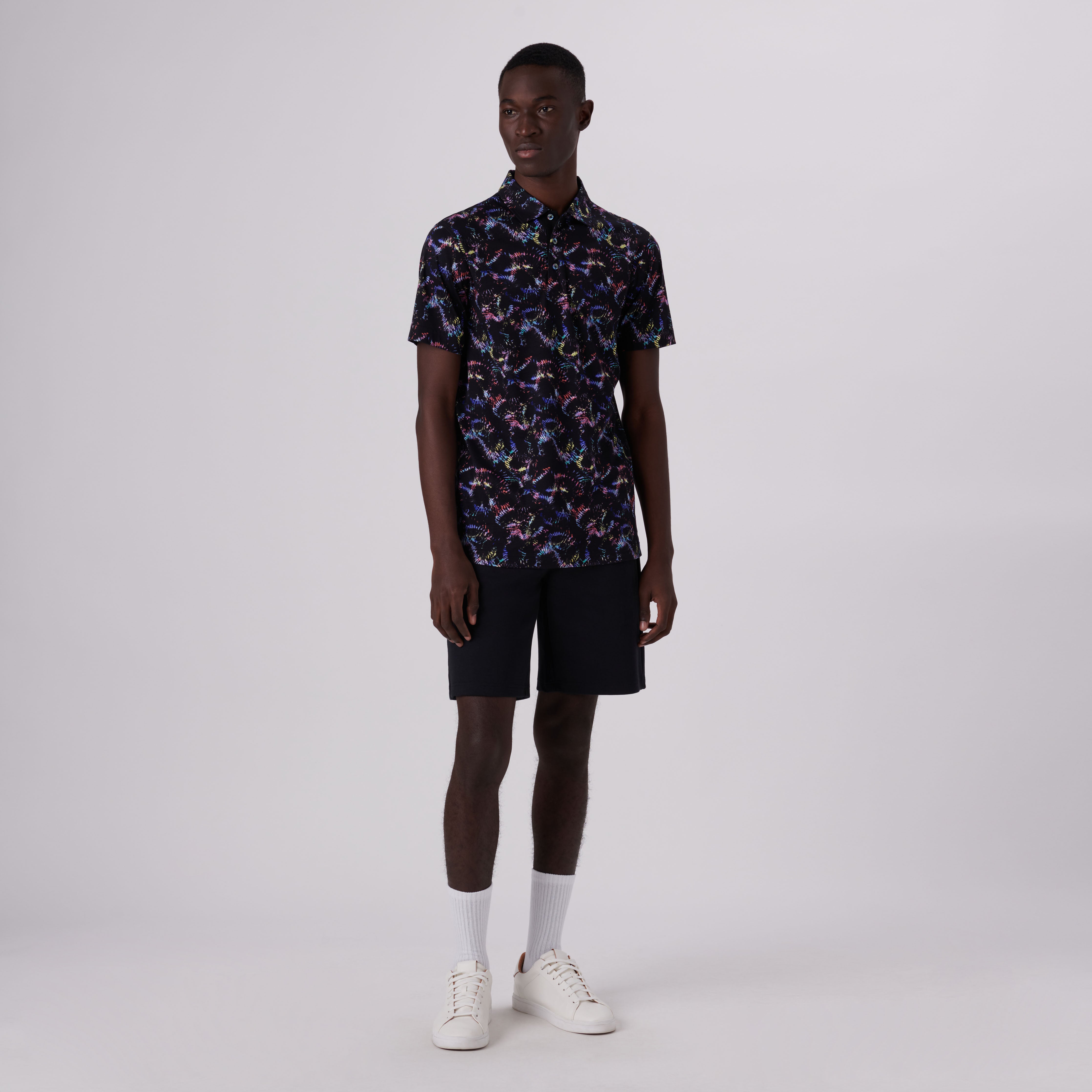 Hendrix Abstract Print Polo Shirt for Men - Stylish Casual & Business Wear - Perfect for Office, Parties & Outdoor Activities