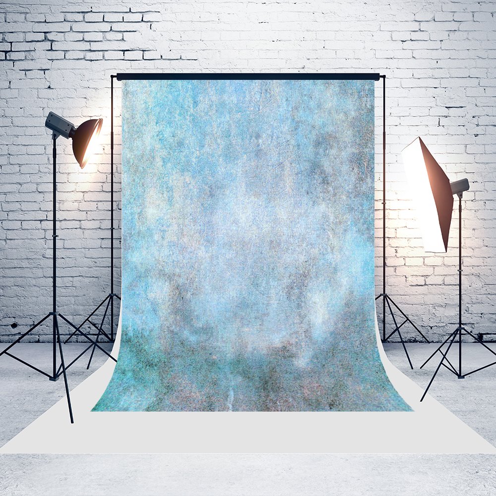 5ft x 7ft Blue Abstract Photo Backdrop - Valentine's Day, Baby Shower, Wedding & Birthday Party Decorations | Premium Microfiber Fabric for Studio Photography & Event Backgrounds | Perfect for Social Media, Portraits, and Themed Celebrations