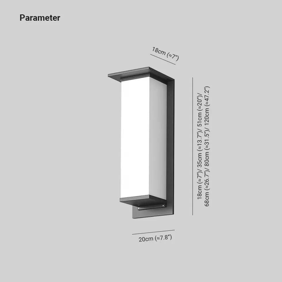 Modern Solar Powered Outdoor Wall Light - Waterproof Rectangle Design for Patio, Garden, and Pathway Lighting