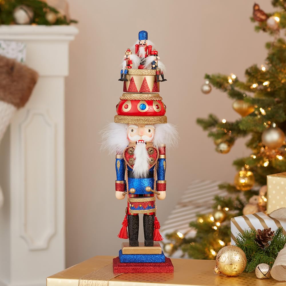 Kurt Adler Hollywood Music Box Hat Nutcracker - Christmas Holiday Decor, Collectible Musical Figurine for Home, Office & Gift Giving