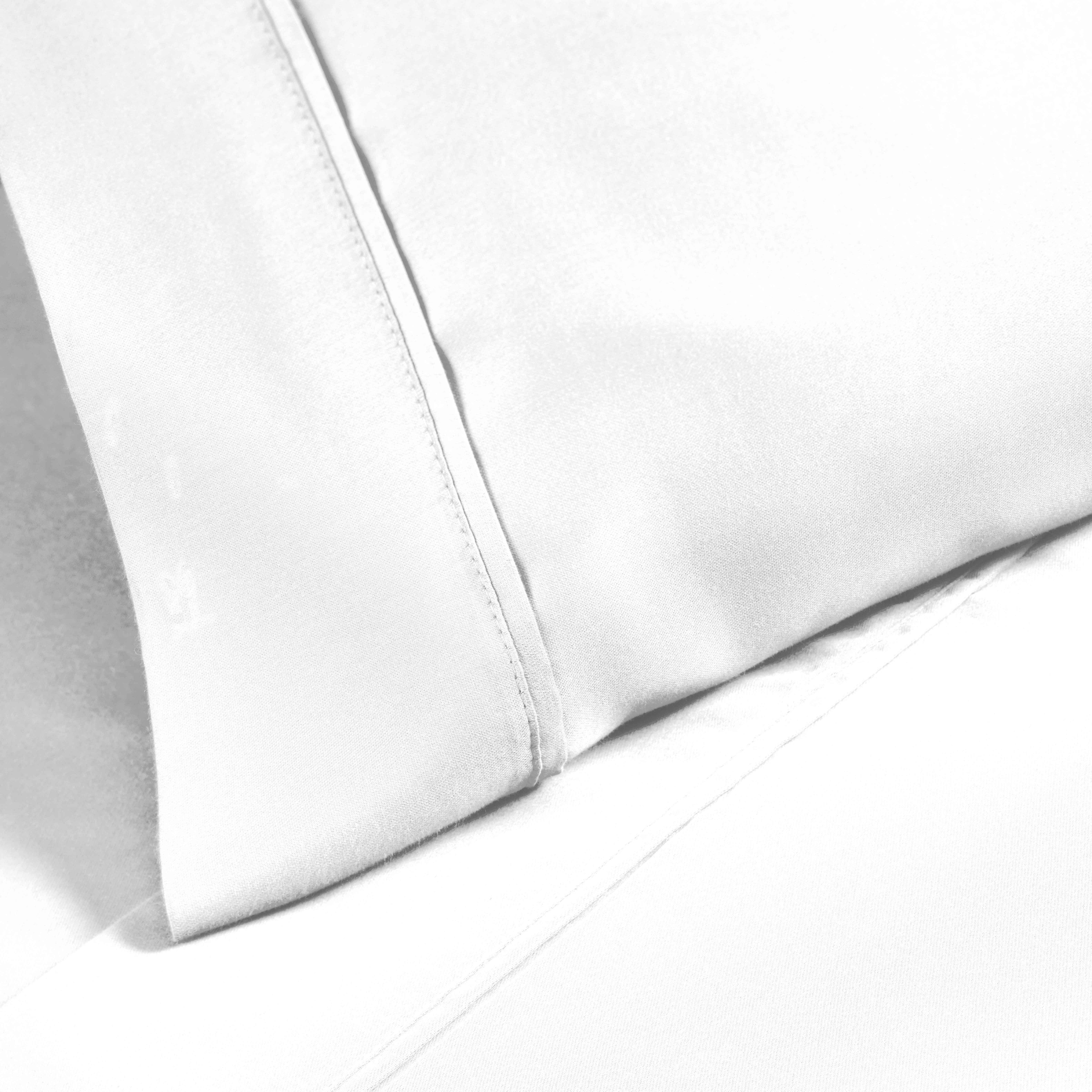 1200 Thread Count Cotton Rich Solid Deep Pocket Bed Sheet Set - Queen Size, Ultra Soft & Breathable - Perfect for Luxury Hotels, Guest Rooms & Master Bedrooms