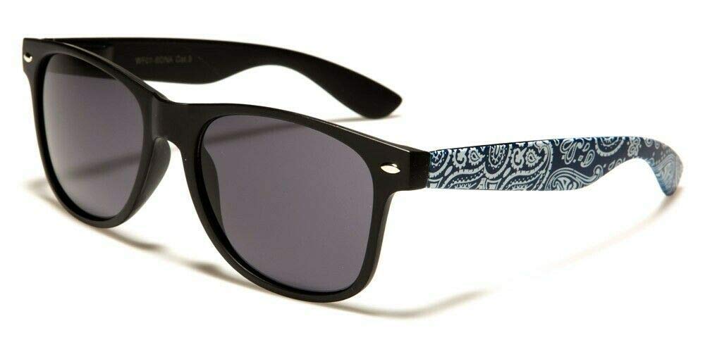 Vintage Square Sunglasses with Classic Paisley Bandana Print - Retro Style Shades for Men & Women - Perfect for Outdoor Activities, Beach Days, and Fashion Accessories