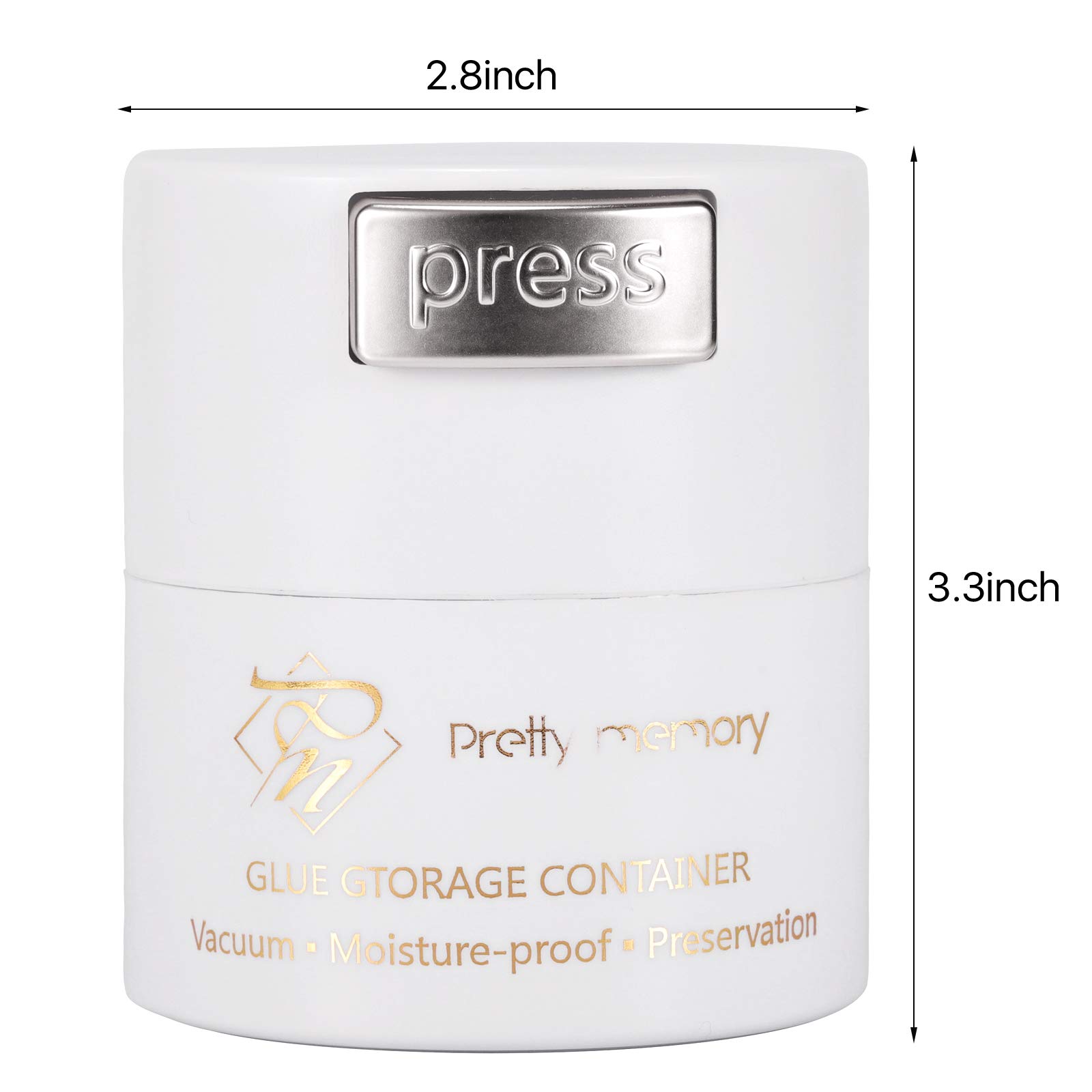 Professional White Eyelash Extension Glue Storage Container - Sealed Adhesive Holder Tank Jar Stand for Lash Artists | Perfect for Salon, Home Use & Travel