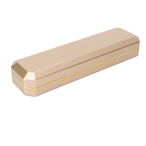 Luxury Illuminated Jewelry Gift Box with Soft Flocking Interior - Elegant Wedding Jewelry Storage Box (Gold) | Perfect for Bridal Jewelry, Engagement Rings & Special Occasion Gifts