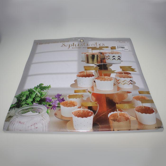 Elegant Metallic Cupcake Stand - Perfect for Birthday Parties, Weddings & Dessert Displays | Durable & Stylish Cake Holder for Home & Events