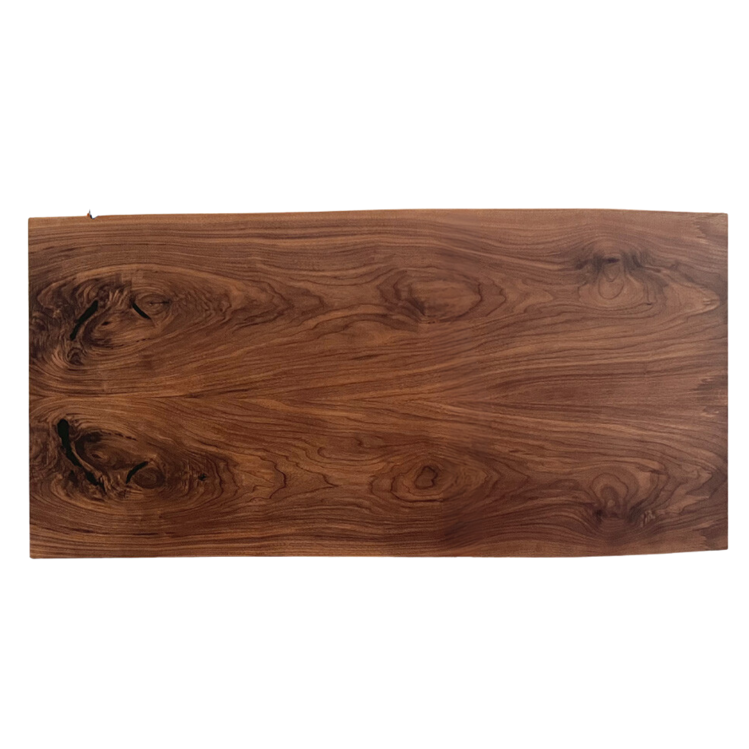 75.4x35.4/36.0/35.6x1.6 inch / 191.5x90/91.5/90.5x4 cm/ Rich Dark Walnut Color / Natural edge large board table